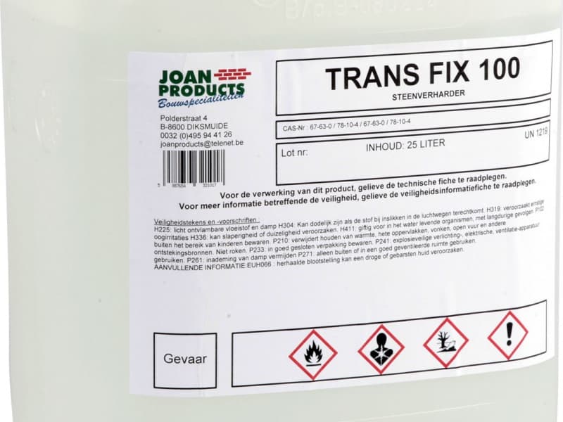 TRANS FIX 100 Gevelwaterafstotende producten - Joan Products