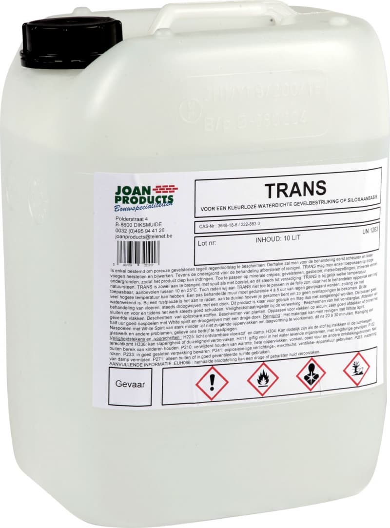 TRANS Gevelwaterafstotende producten - Joan Products