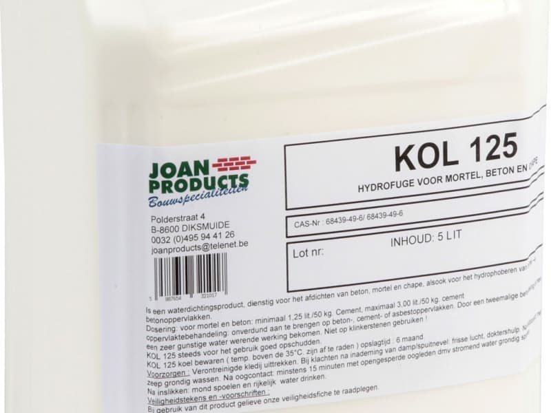 KOL 125 Kelderdichtingsproducten - Joan Products