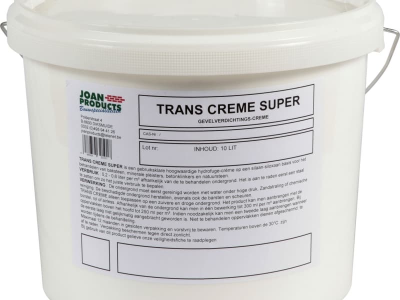 TRANS CREME SUPER Gevelwaterafstotende producten - Joan Products